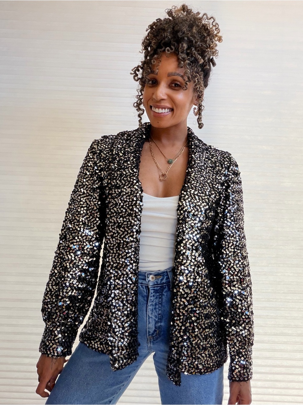 Vintage Black Sequin Evening Jacket – ILGWU Union Made